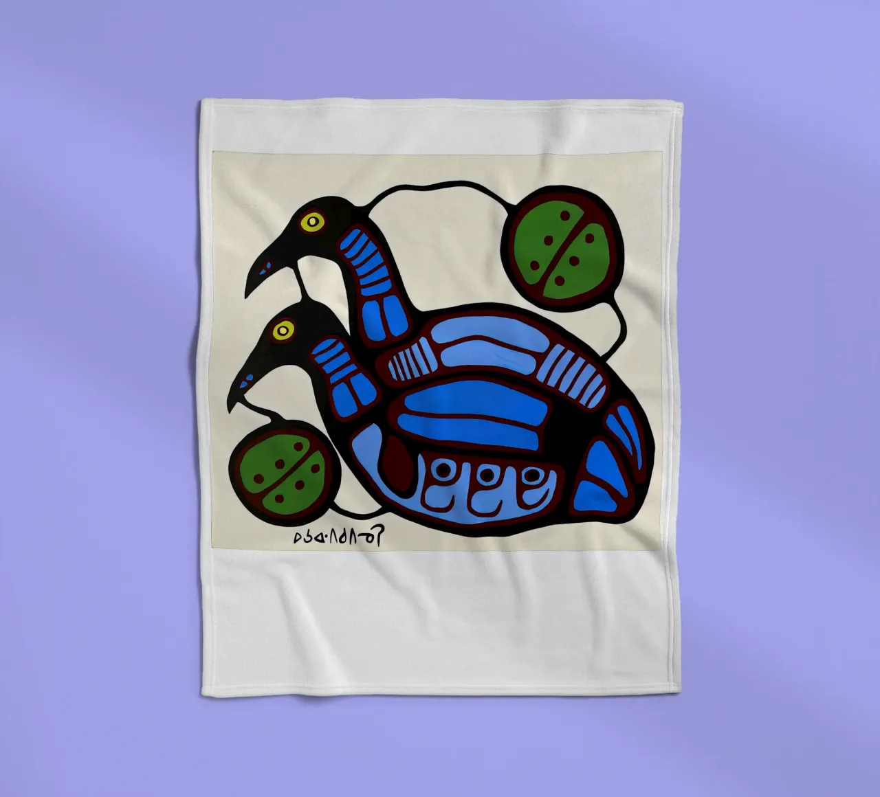 Blauwe eenden fleecedeken van ARTMAIACREATION