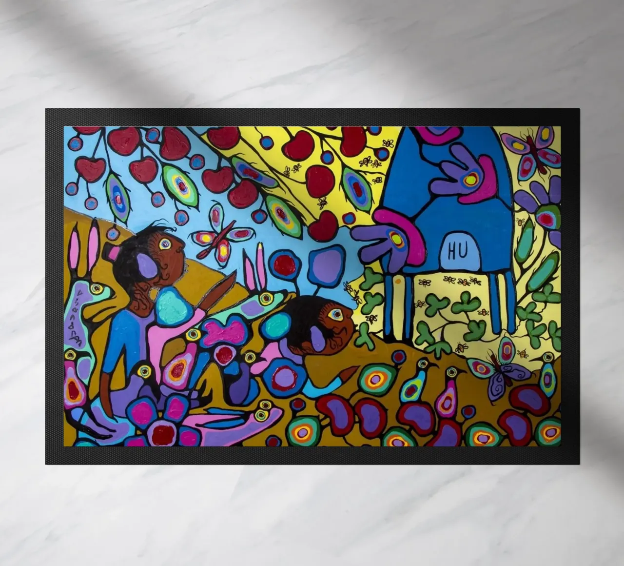 Bambini con hpuse di api zerbino da ARTMAIACREATION