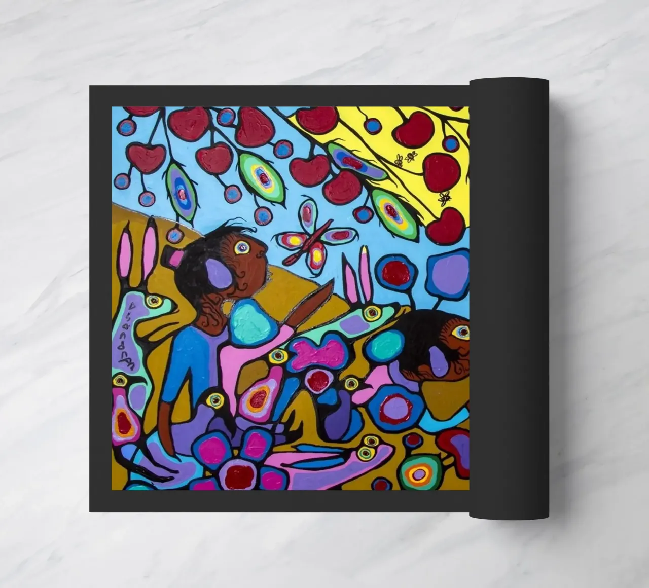 Bambini con hpuse di api zerbino da ARTMAIACREATION