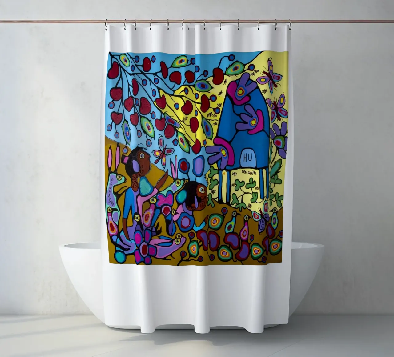 Bambini con hpuse di api tenda da doccia da ARTMAIACREATION