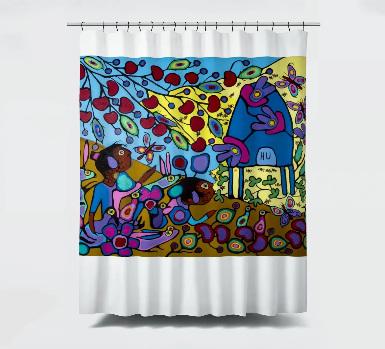 Bambini con hpuse di api tenda da doccia da ARTMAIACREATION