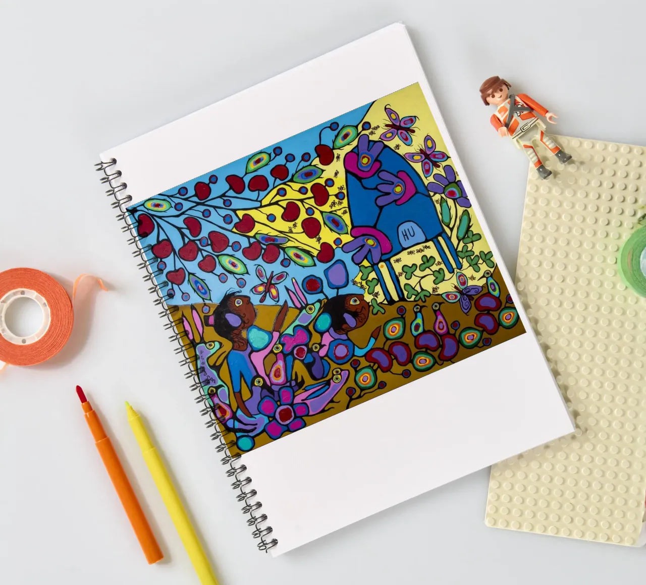 Bambini con hpuse di api diario ad anelli da ARTMAIACREATION