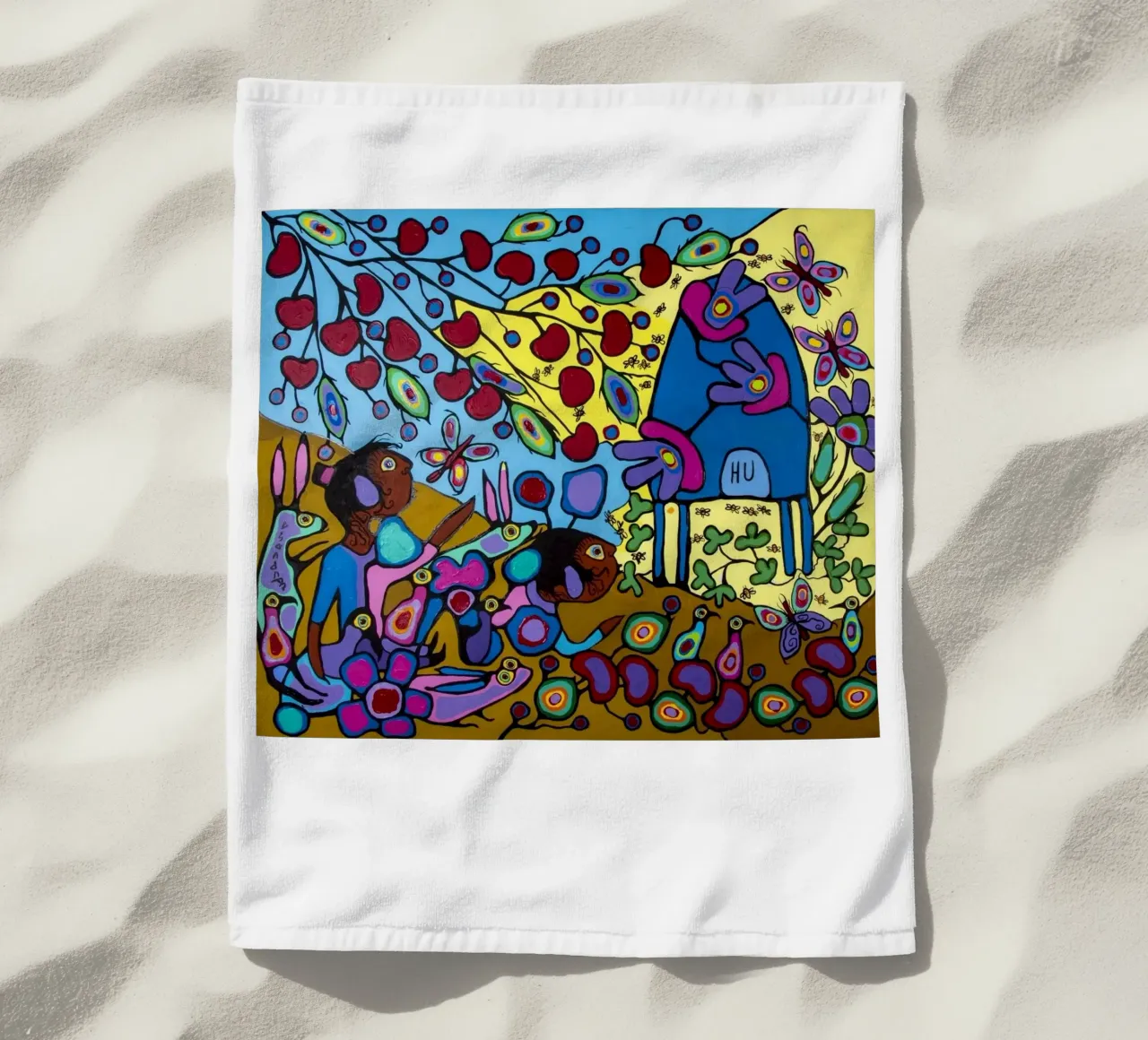 Bambini con hpuse di api telo mare da ARTMAIACREATION