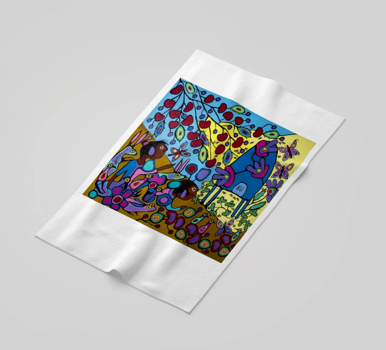 Bambini con hpuse di api telo mare da ARTMAIACREATION