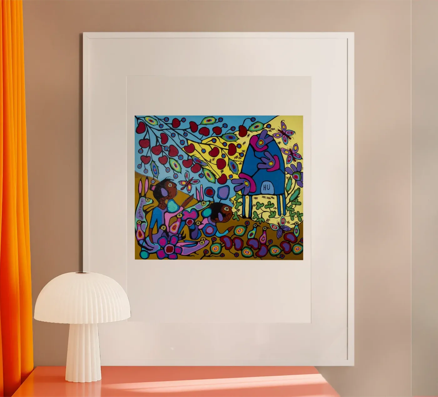 Bambini con hpuse di api poster da ARTMAIACREATION