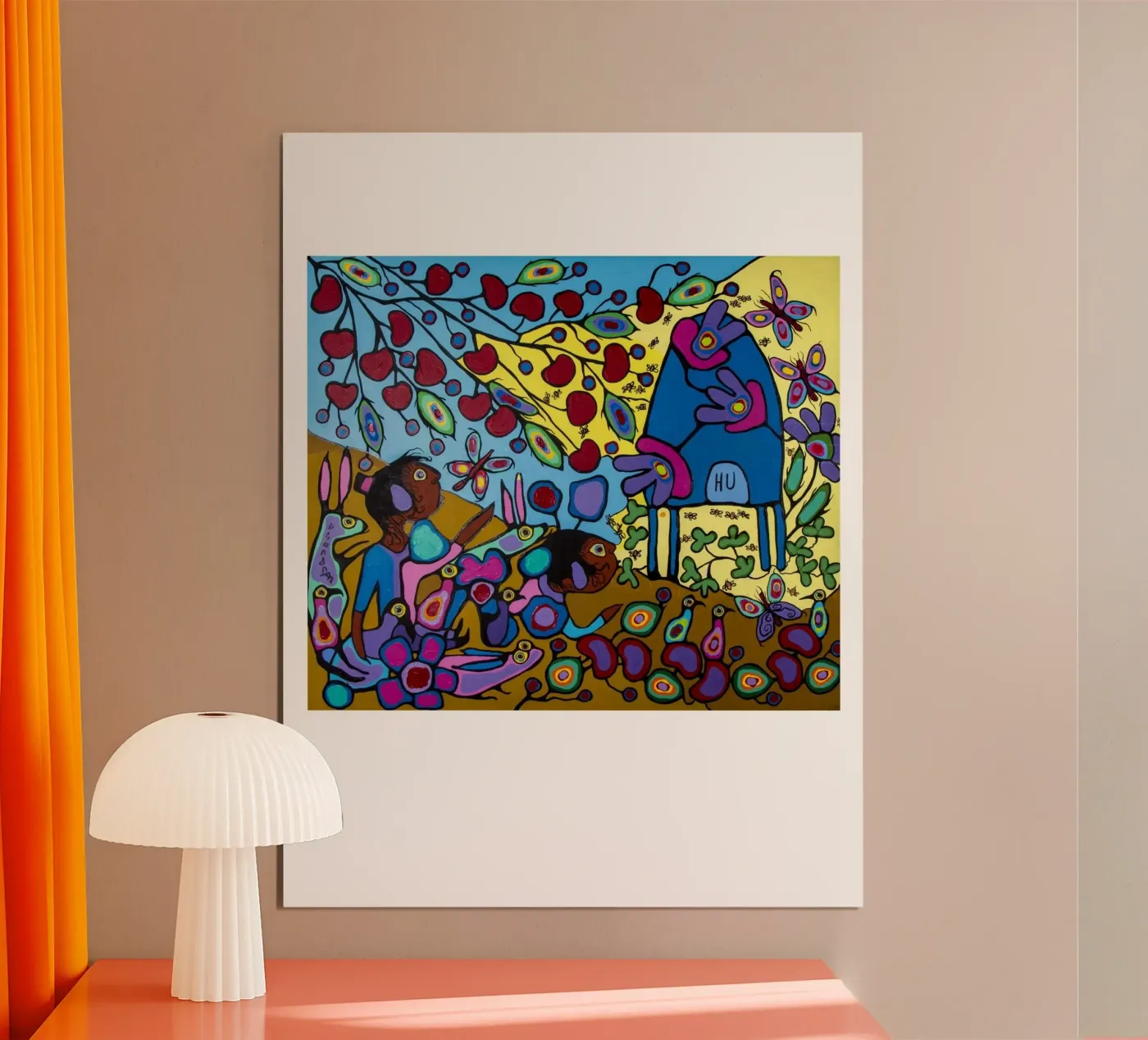 Bambini con hpuse di api poster da ARTMAIACREATION