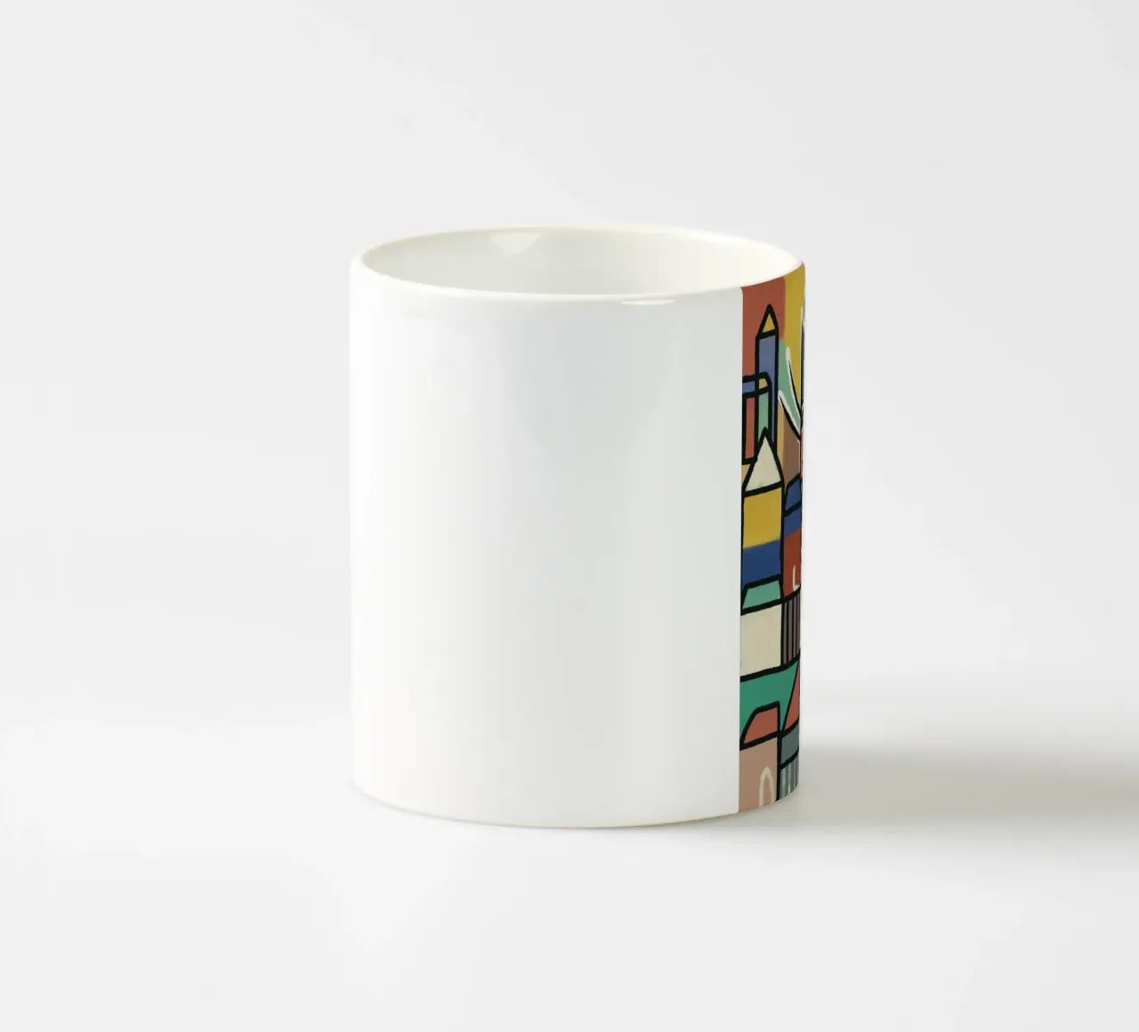 Griglia città pastello tazza in ceramica da Little Dean