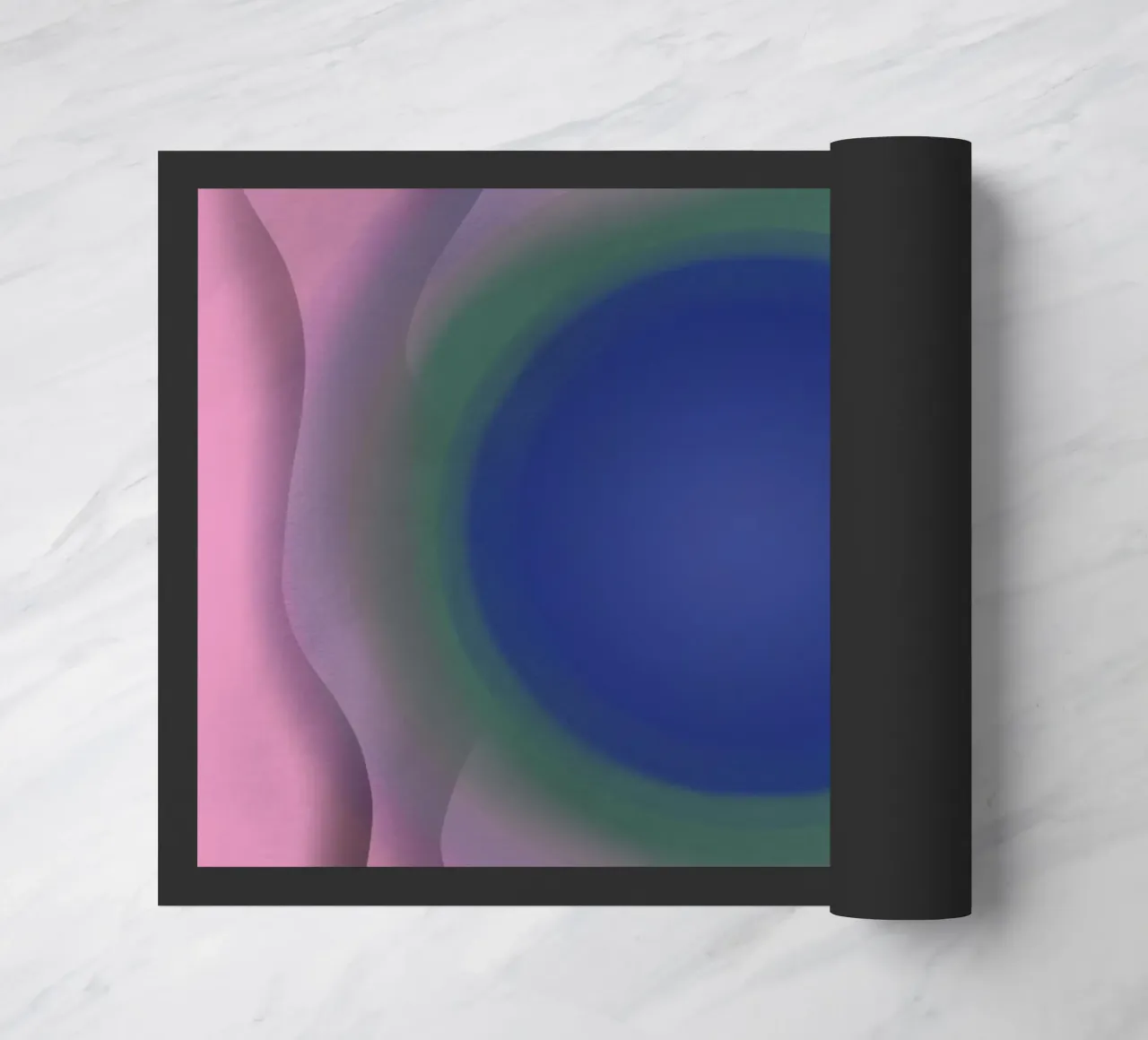 Blue vortex doormat by Little Dean