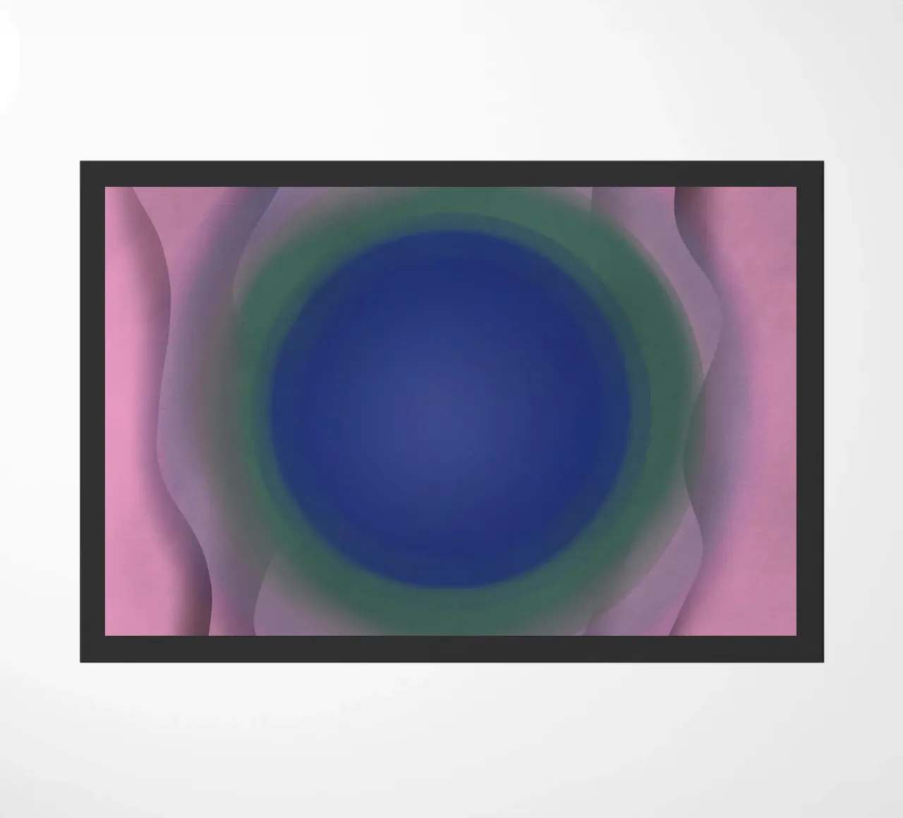 Blue vortex doormat by Little Dean