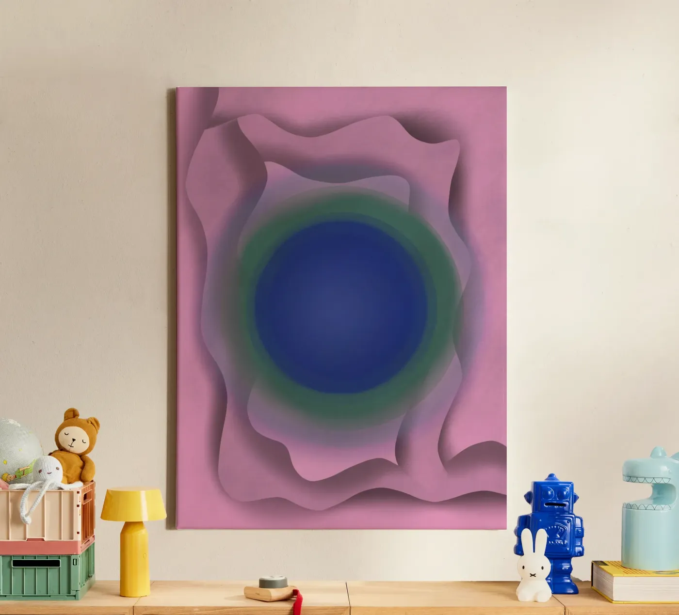 Blue vortex Leinwand von Little Dean