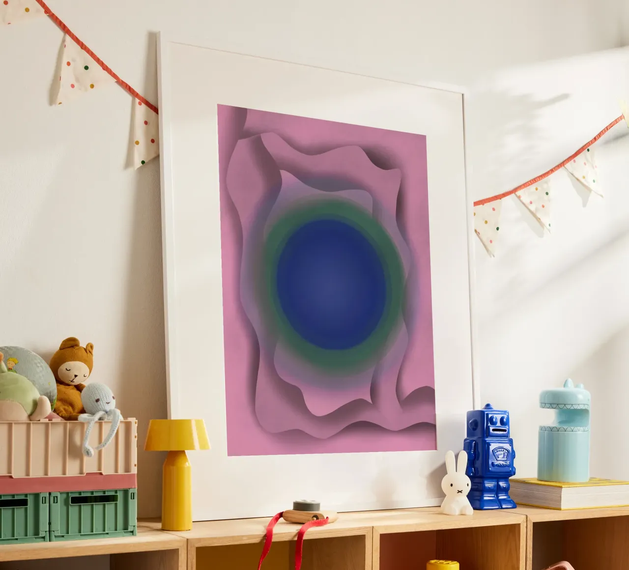 Blue vortex poster by Little Dean