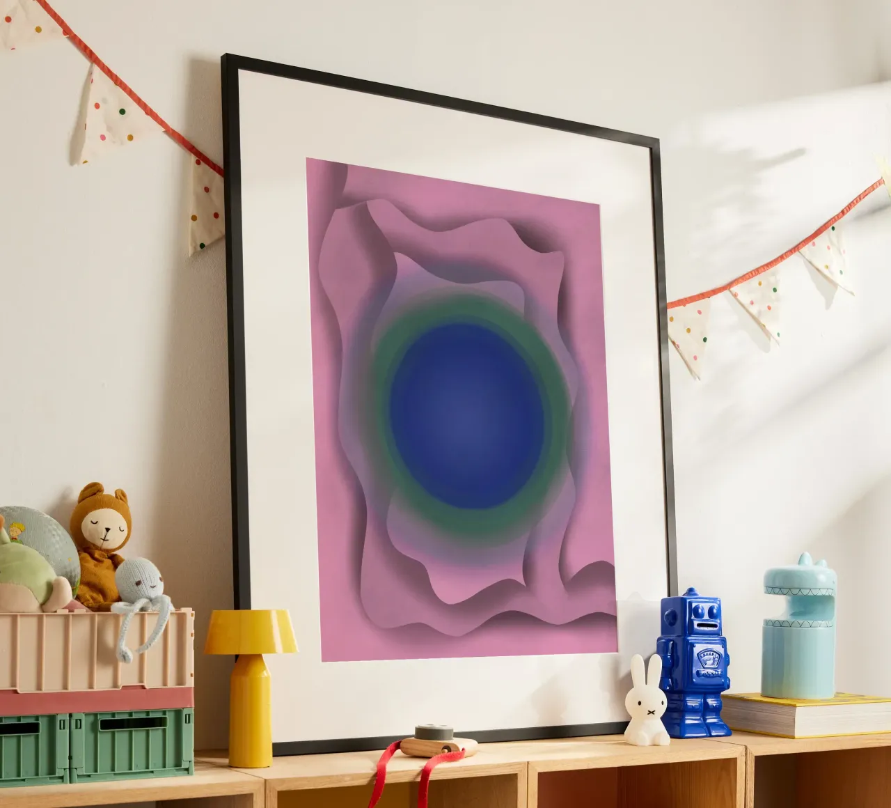 Blue vortex poster by Little Dean