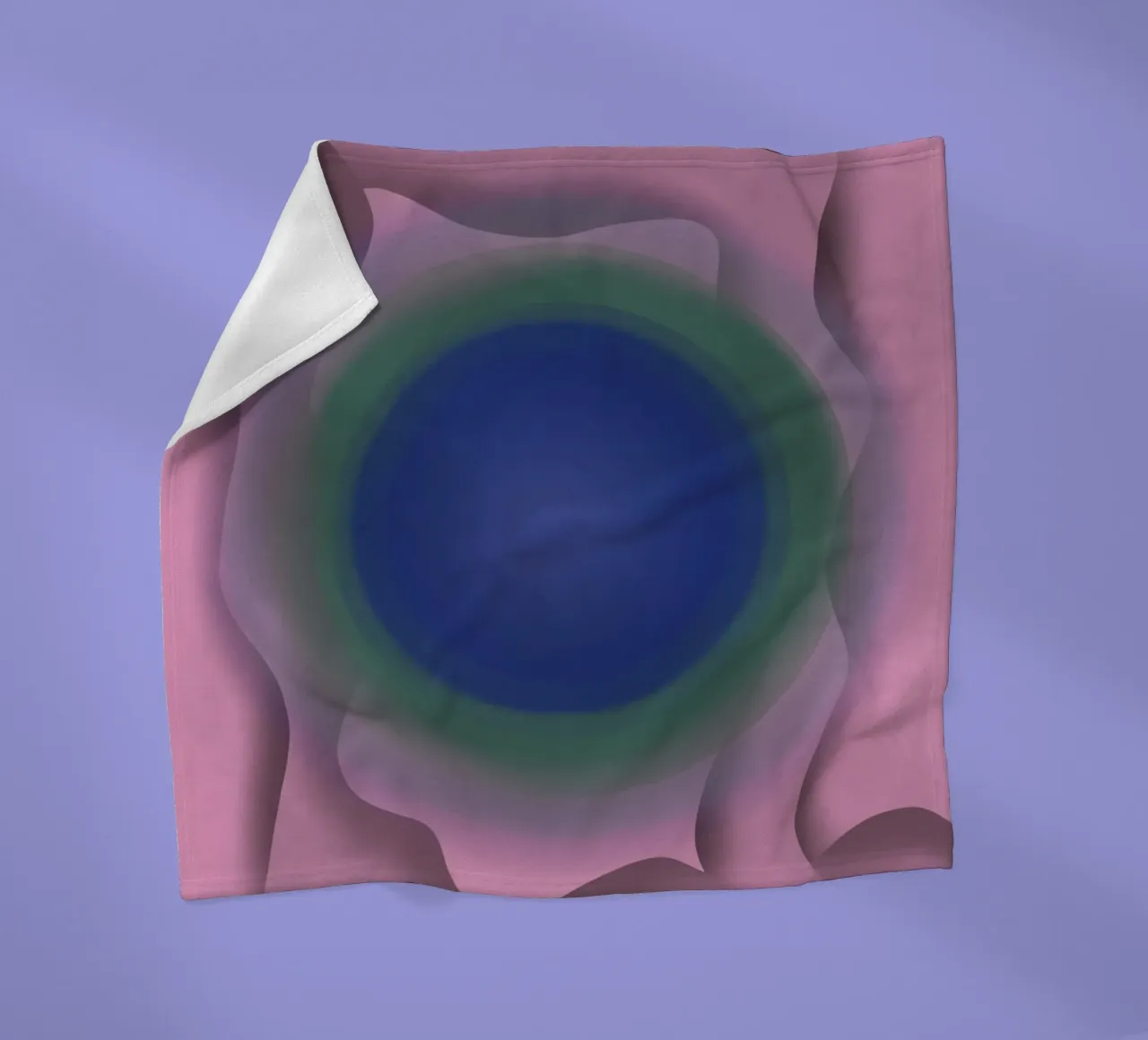 Blue vortex fleece blanket by Little Dean