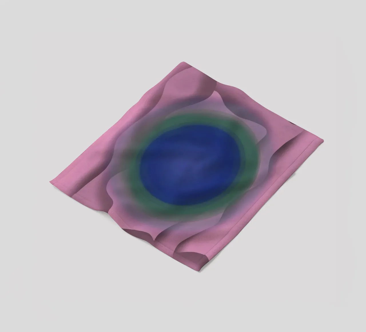Blue vortex fleece blanket by Little Dean