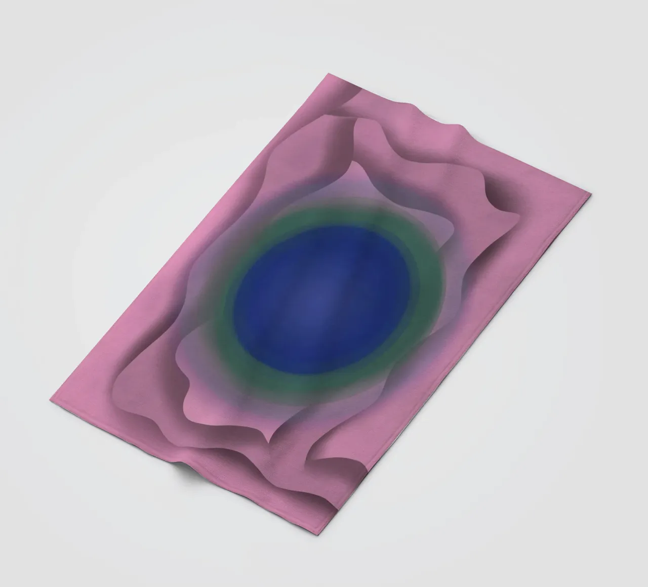 Blue vortex fleece blanket by Little Dean