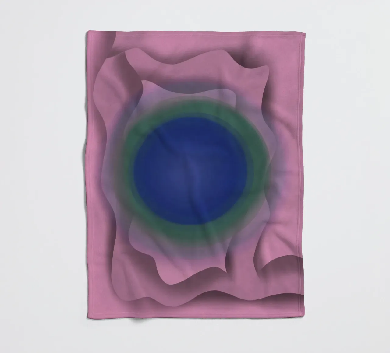 Blue vortex fleece blanket by Little Dean