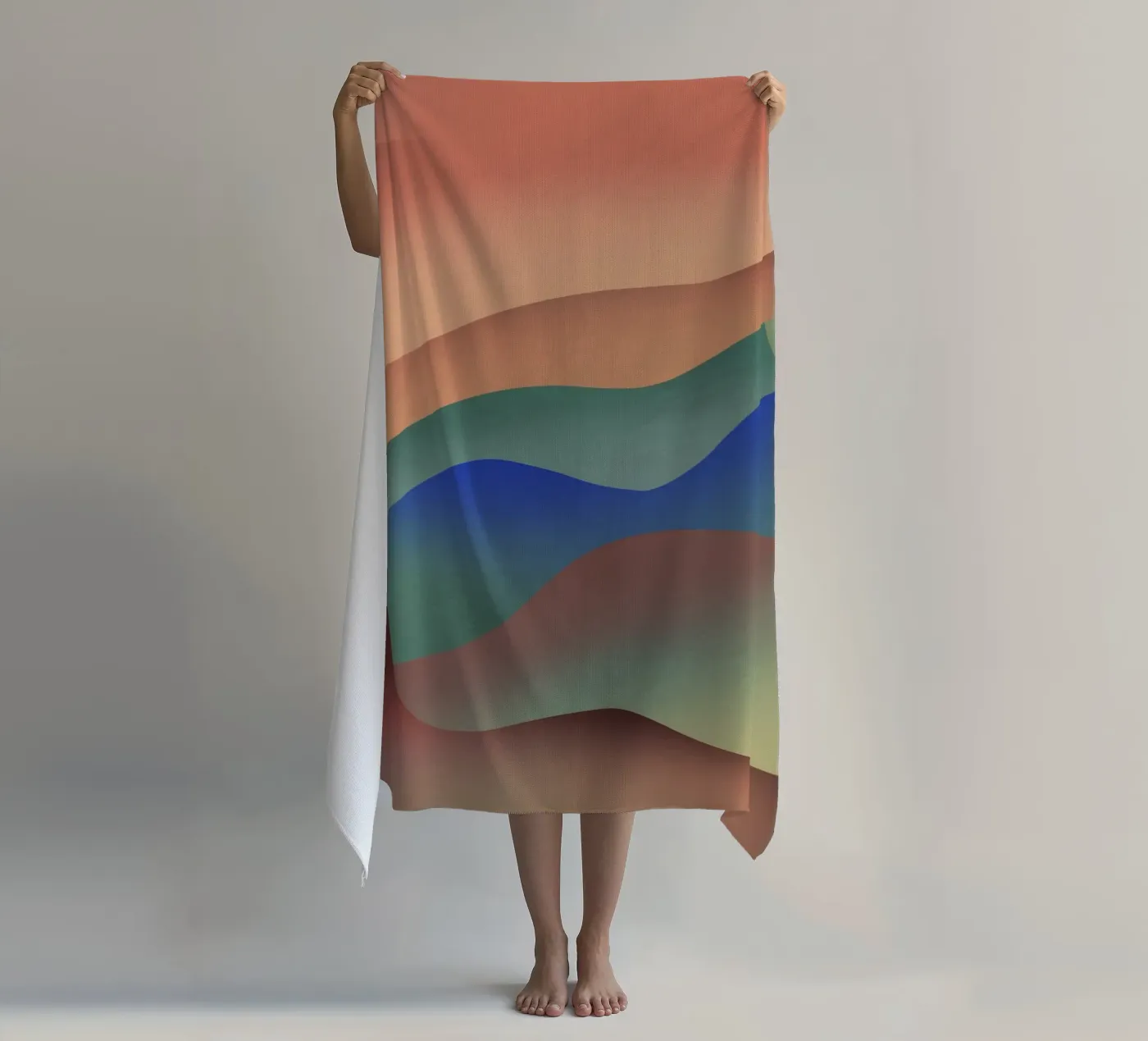 Organic gradient strandhanddoek van Little Dean
