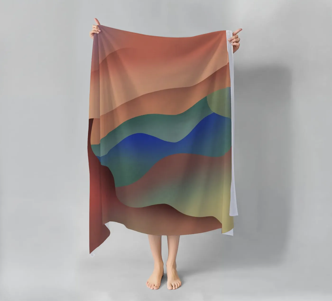 Organic gradient strandhanddoek van Little Dean