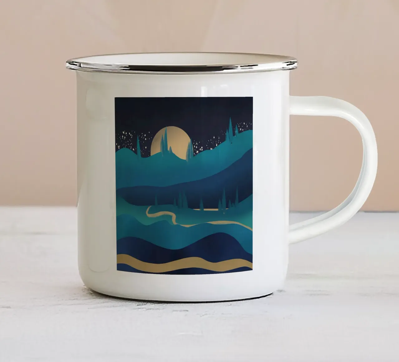 Natura dorata tazza in smalto da Little Dean