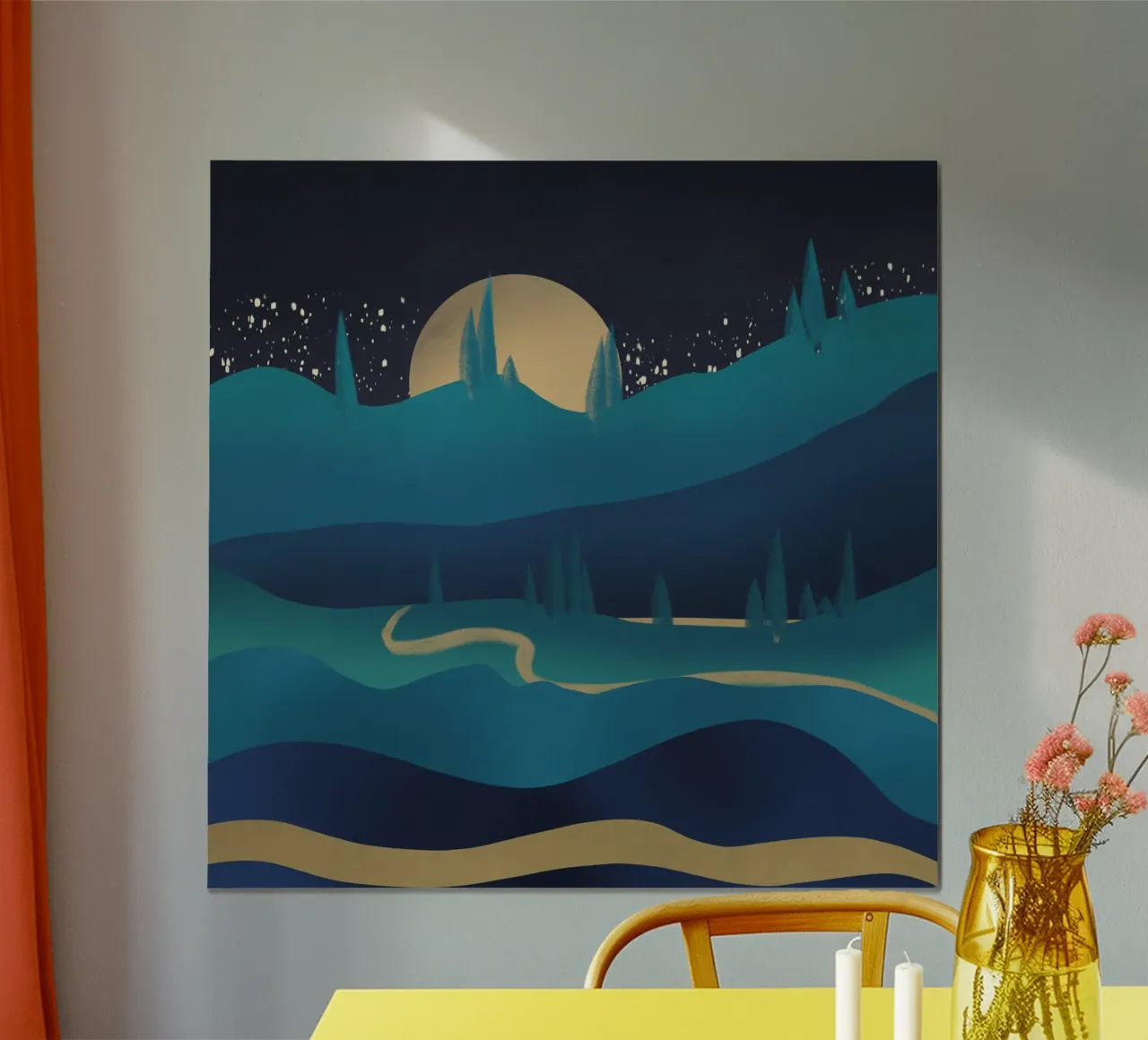 Golden nature poster by Little Dean