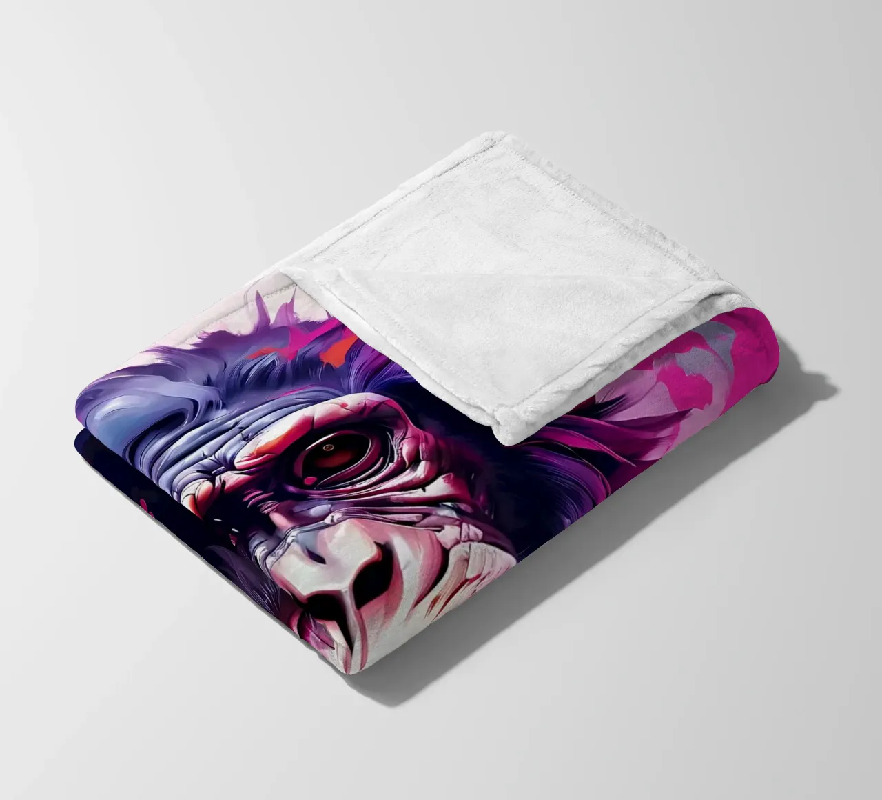 Monkey_style_H_1 fleece blanket by Tierisch bunt by LK