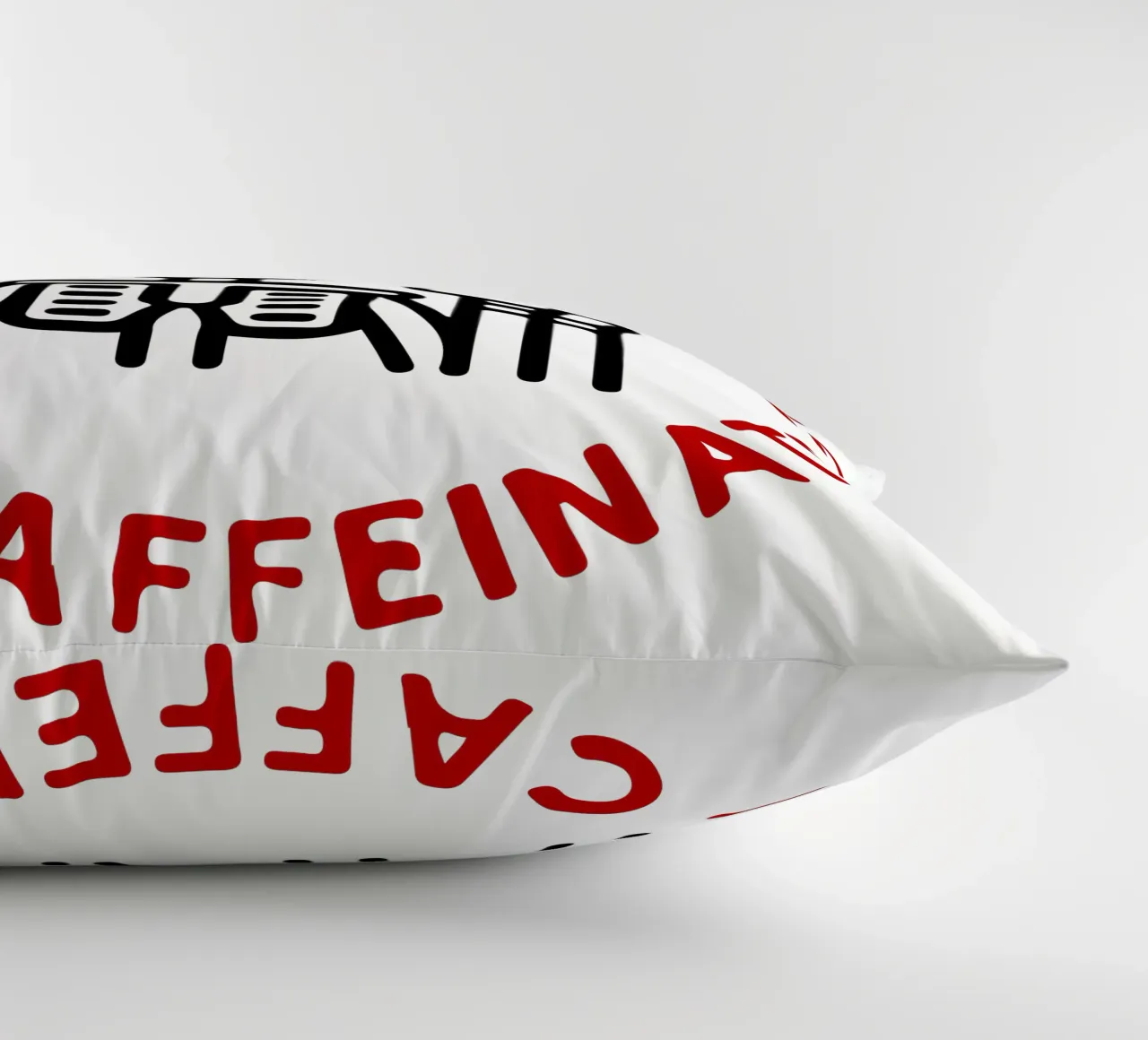 dead inside but caffeinated decorative cushion by onetime