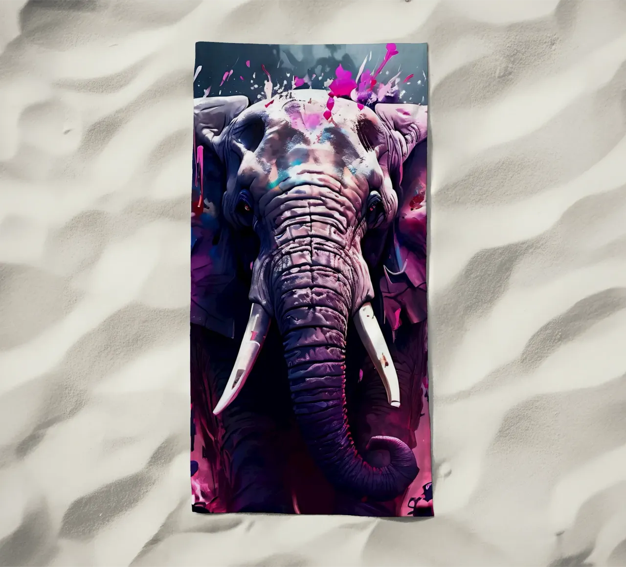 Stile_elefante_H_1 telo mare da Tierisch bunt by LK