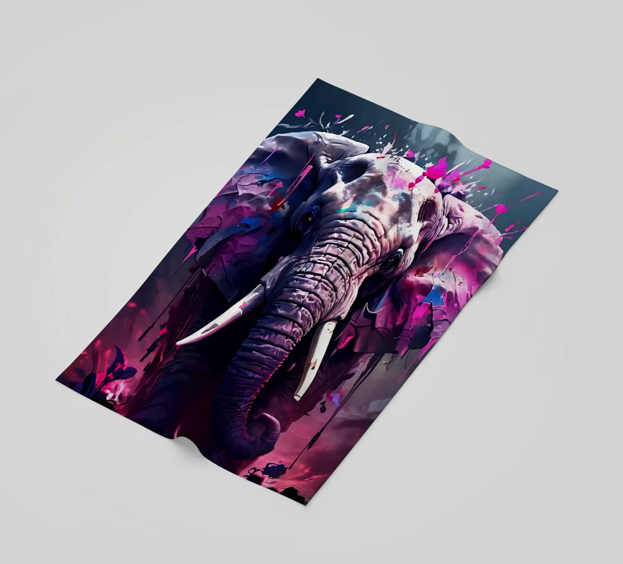 Stile_elefante_H_1 telo mare da Tierisch bunt by LK