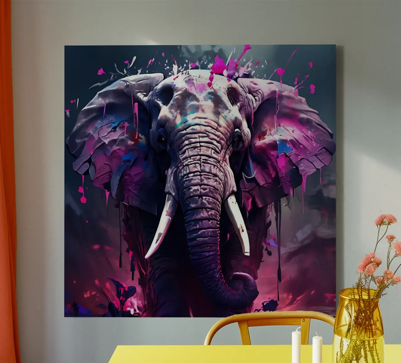 Elephant_Style_H_1 toile de Tierisch bunt by LK