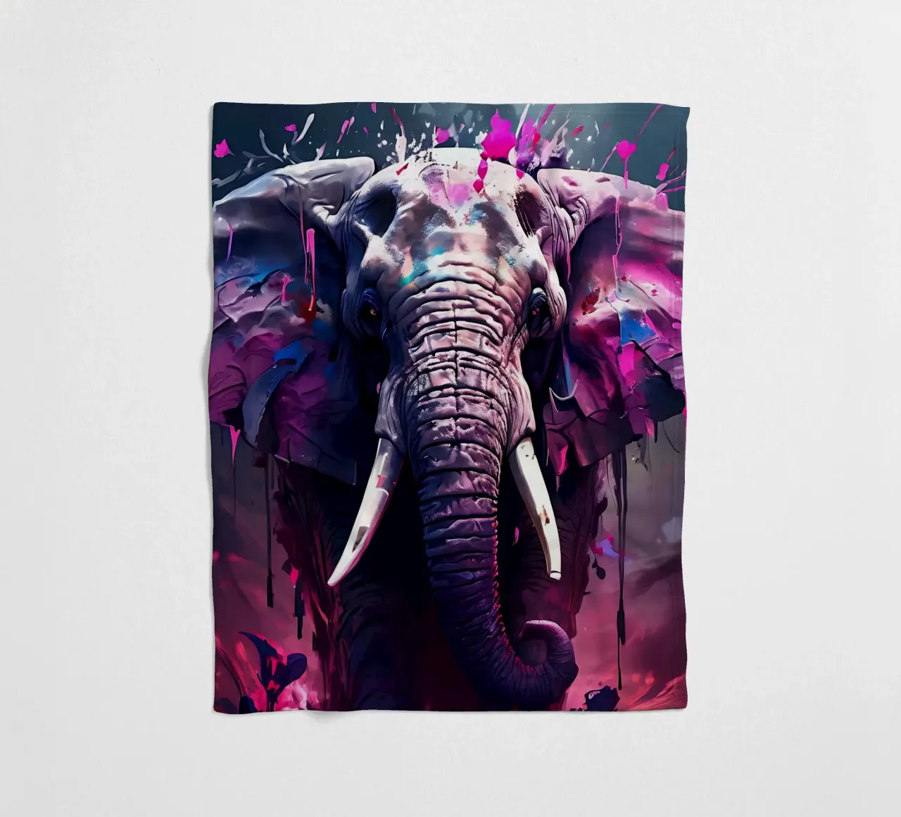 Elephant_Style_H_1 plaid polaire de Tierisch bunt by LK