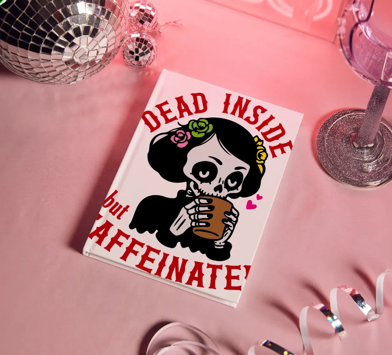 dead inside caffeinated notebook by onetime
