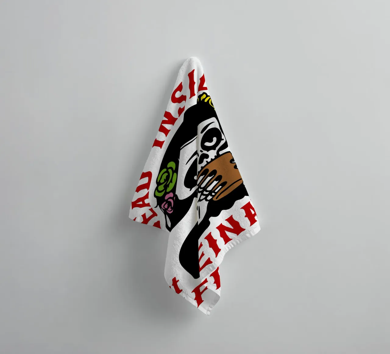 dead inside caffeinated towel by onetime