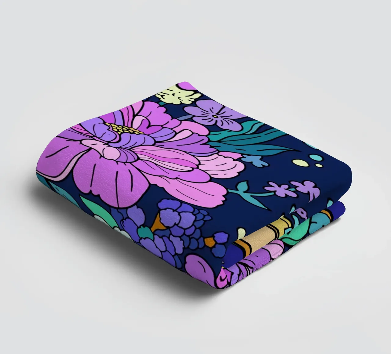 Vlindertuin badhanddoek van Fanya Art