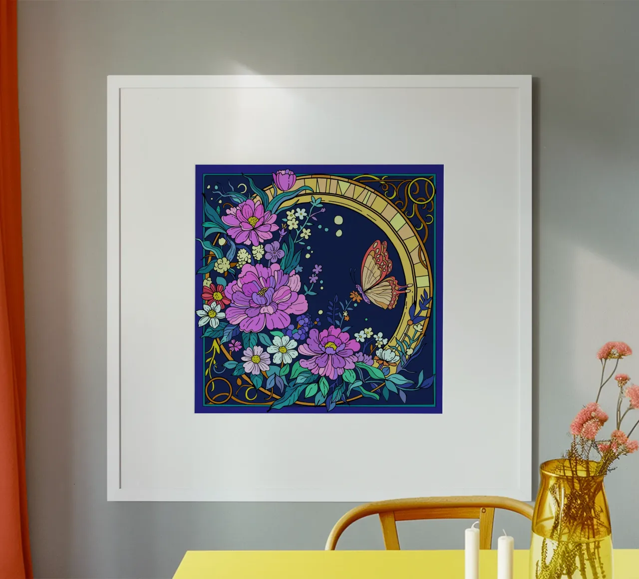 Vlindertuin poster van Fanya Art