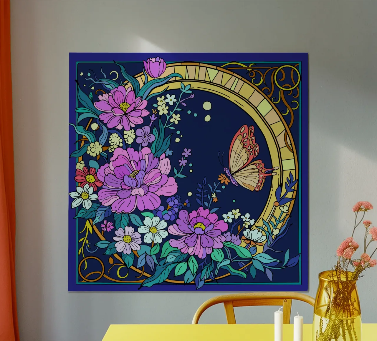 Vlindertuin poster van Fanya Art
