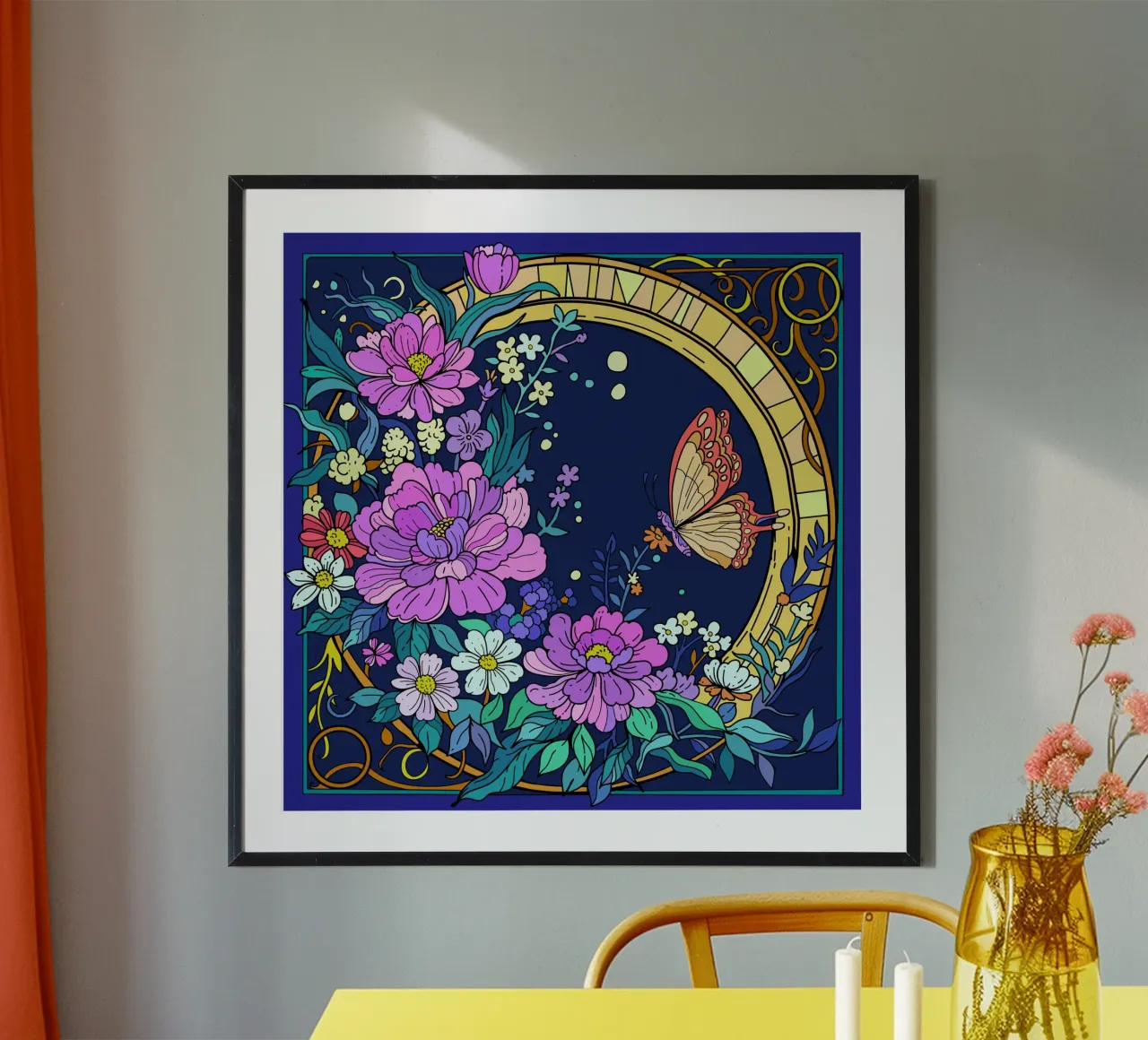 Vlindertuin poster van Fanya Art