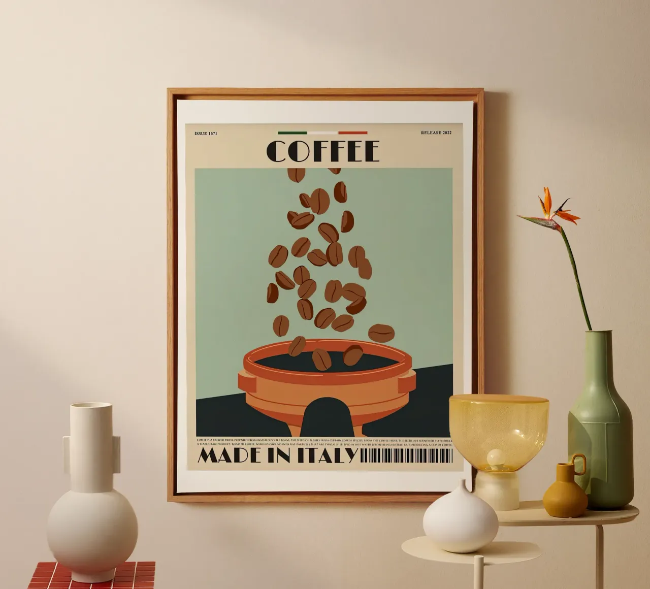 Bevanda al caffè tela con Cornice a cassetta da Cocktail Drink