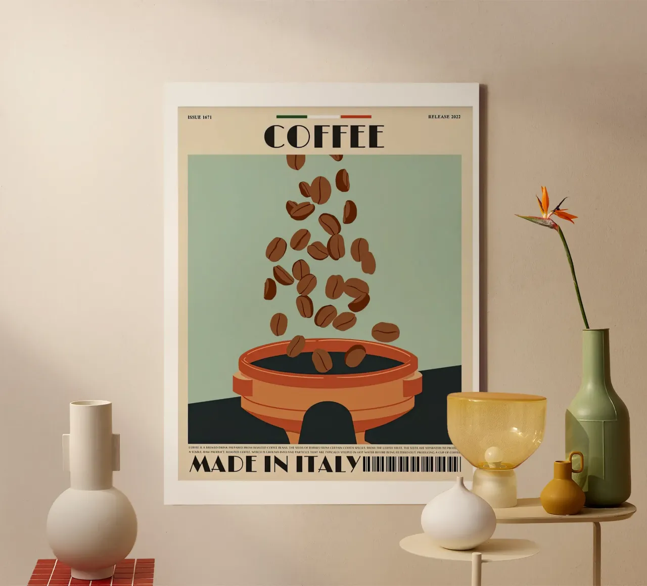 Bevanda al caffè tela con Cornice a cassetta da Cocktail Drink
