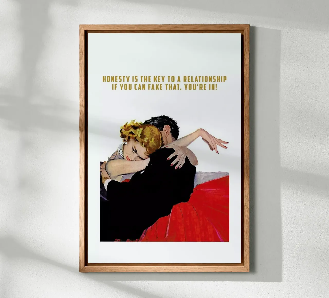Honesty Is The Key tela con Cornice a cassetta da Gallery Print and Art Limited
