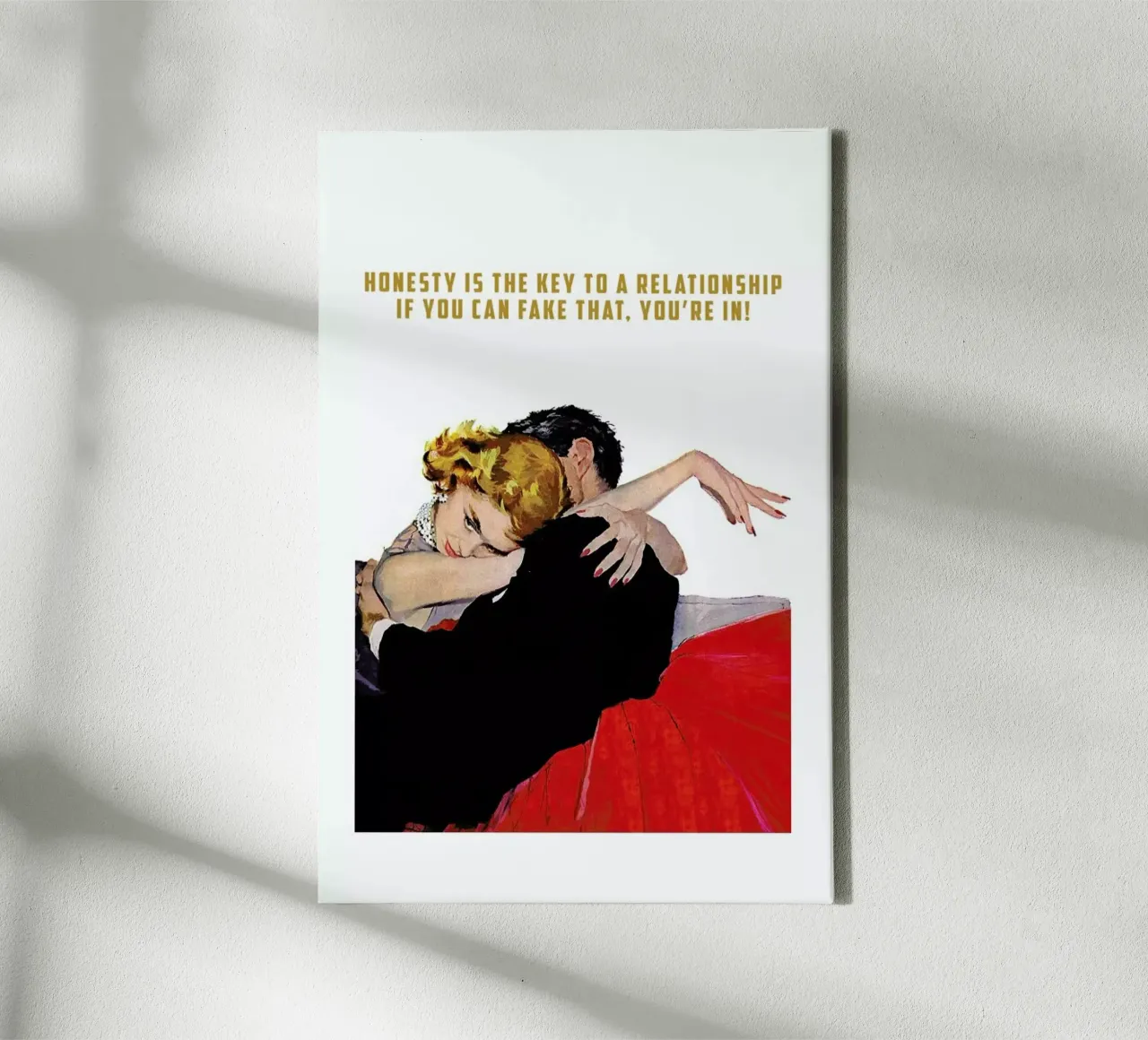 Honesty Is The Key tela con Cornice a cassetta da Gallery Print and Art Limited