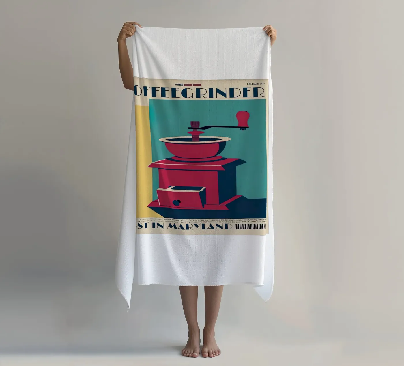 Coffee Grinder beach towel by Cocktail Drink