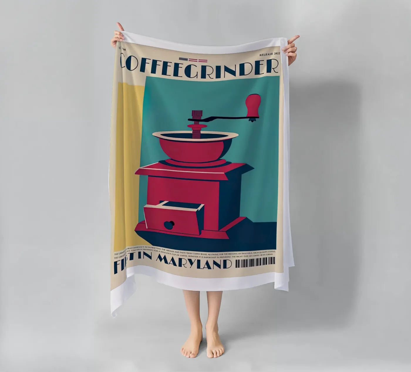Coffee Grinder beach towel by Cocktail Drink