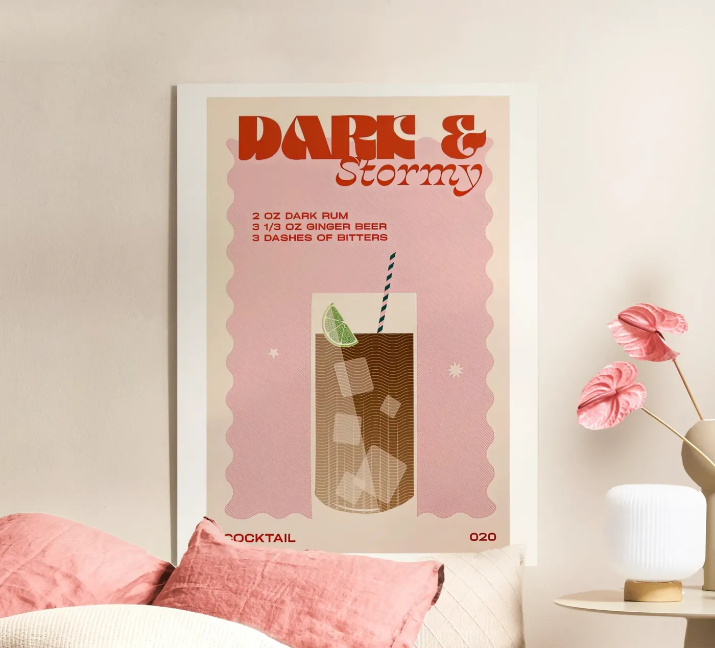 Dark And Stormy plexiglas de Cocktail Drink