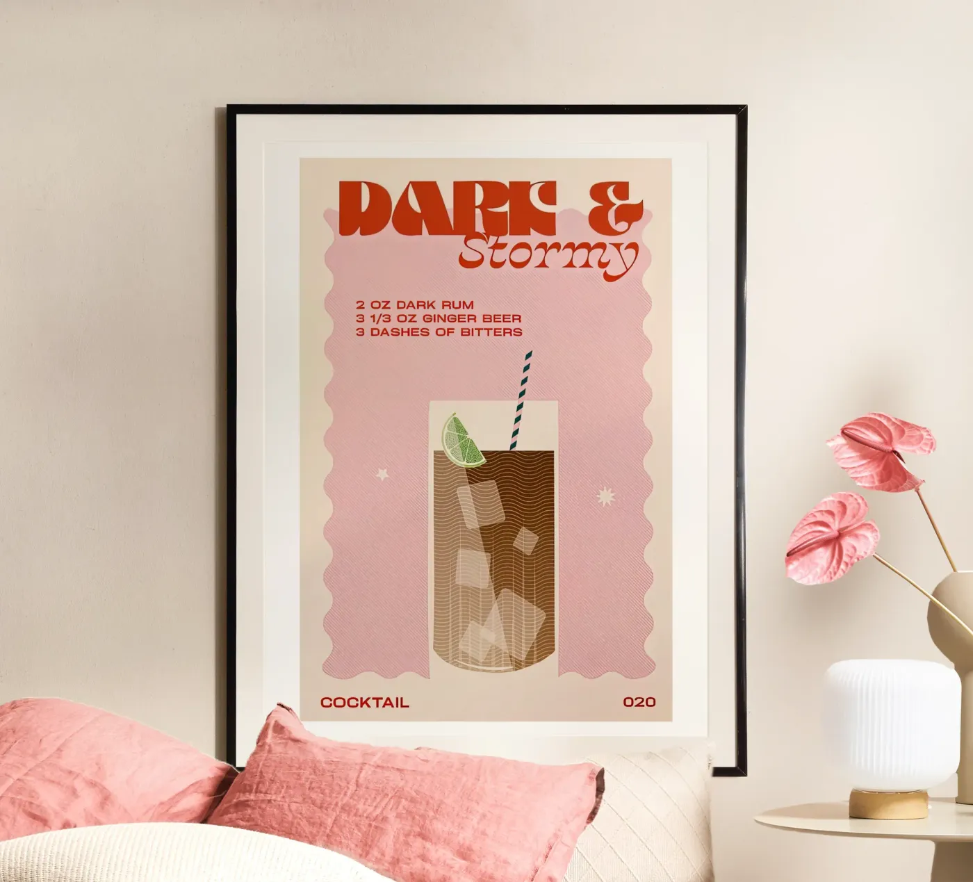 Dark And Stormy poster by Cocktail Drink