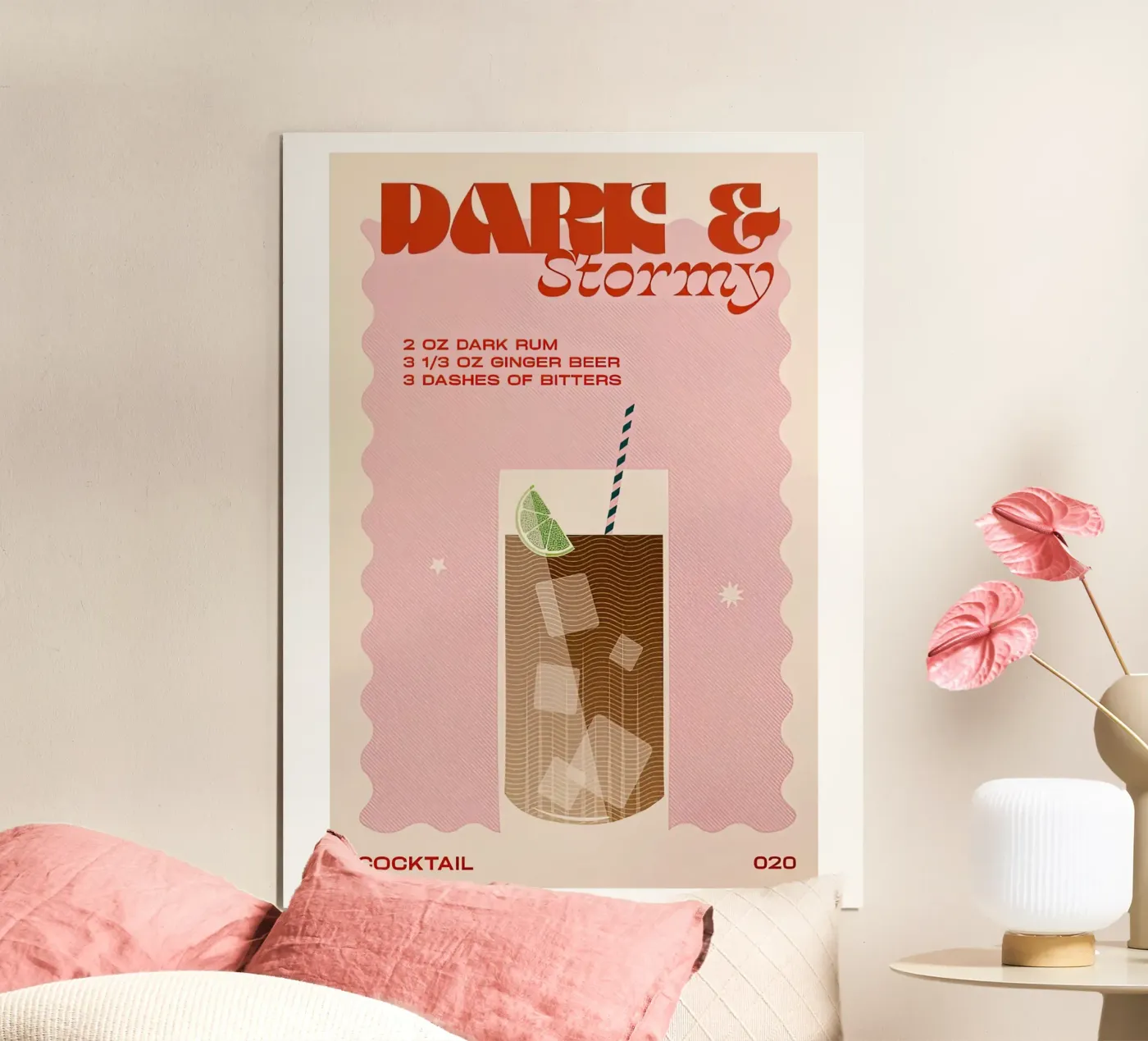 Dark And Stormy poster by Cocktail Drink