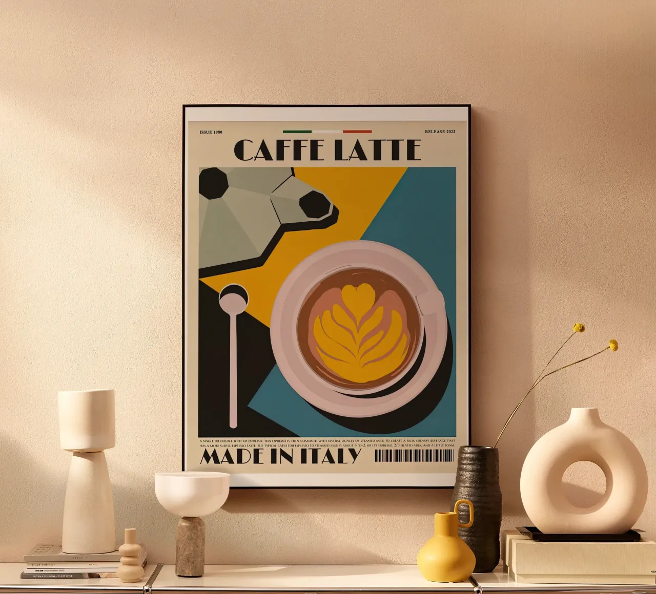Tazza Caffe Latte alluminio dibond da Cocktail Drink