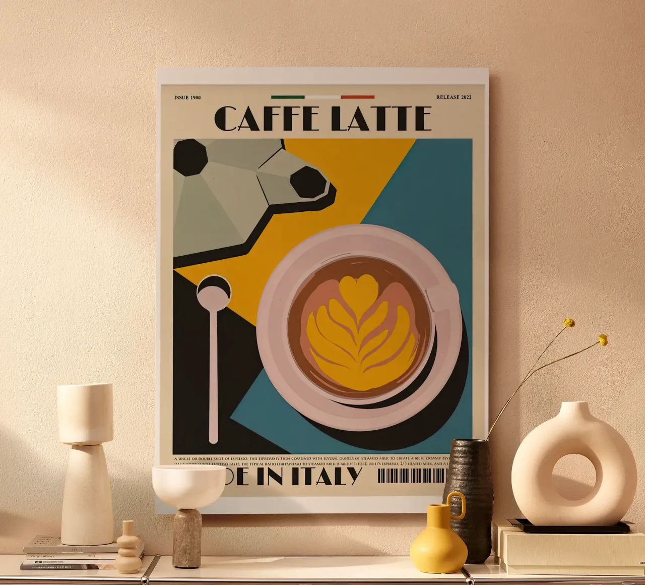 Tazza Caffe Latte alluminio dibond da Cocktail Drink