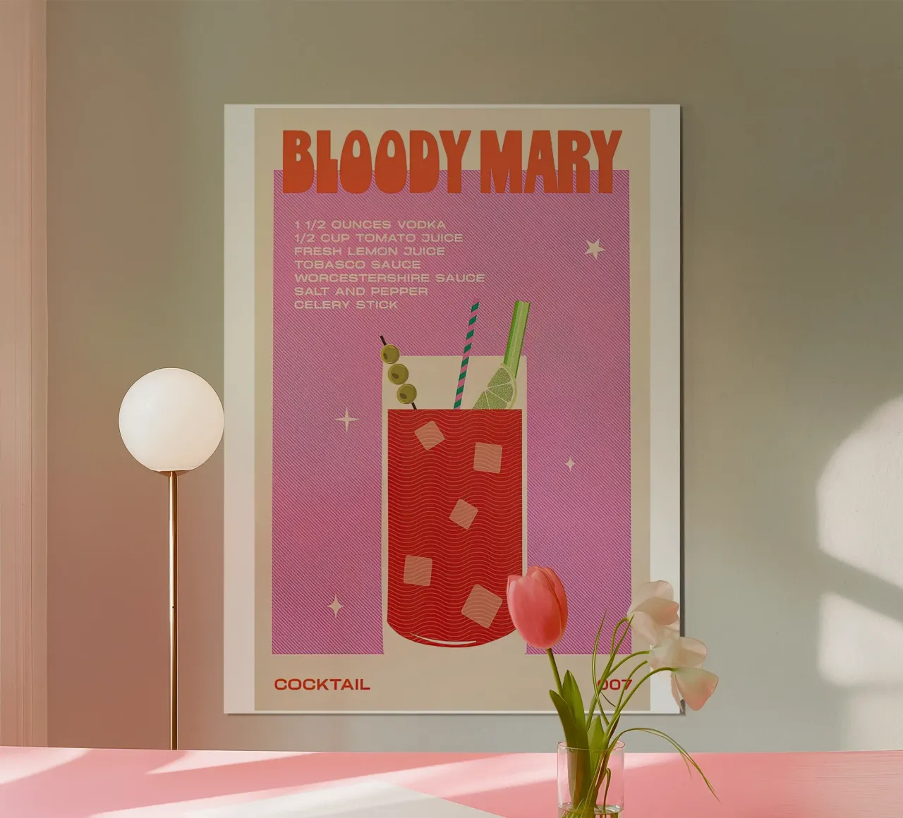 Sciroppo Bloody Mary poster da Cocktail Drink