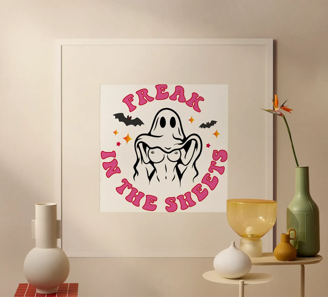 freak in the sheet sexy ghost poster de onetime