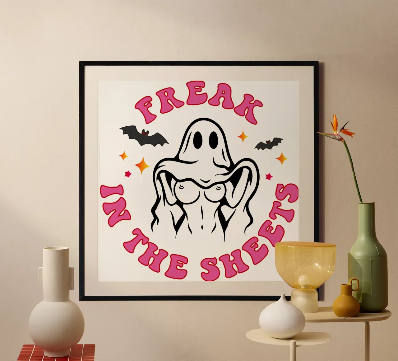 freak in the sheet sexy ghost poster de onetime